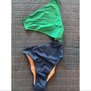 J. Crew Playa Tilden turquoise and blue swimsuit